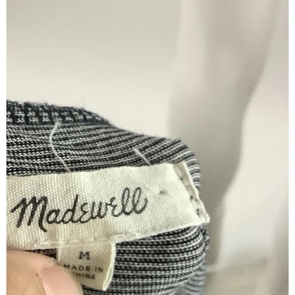 Madewell Sz M Jersey Pullover V Neck Casual Dress Gray Viscose Elastane - Picture 5 of 6